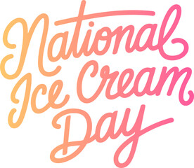 Obraz premium National Ice Cream Day.