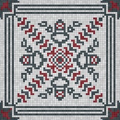 Fototapeta premium Mosaic tiles background, seamless vector pattern