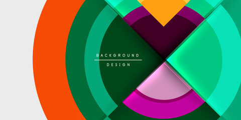 Fototapeta premium Techno circles and semi circles. Vector Illustration For Wallpaper, Banner, Background, Card, Book Illustration, landing page
