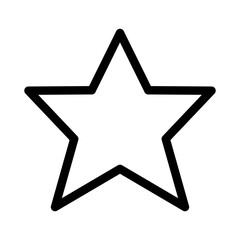 Obraz premium Linear style star pictogram. Star line icon. Outline star symbol. Editable stroke