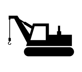 Crane icon illustrated in vector on white background