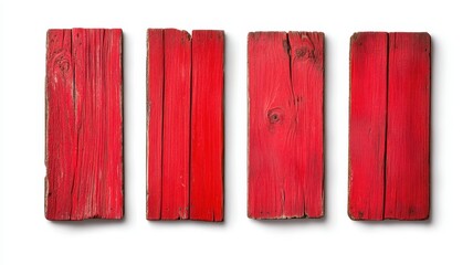 Set of four weathered wooden signs with rustic charm, perfect for enhancing any outdoor space or decor.