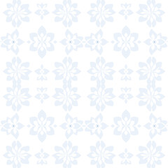 Seamless vector floral and snowflake pattern design for winter and Christmas decoration