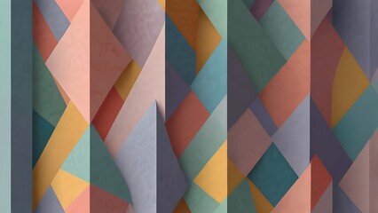 Pastel wallpaper with minimalistic geometric shapes Generative AI