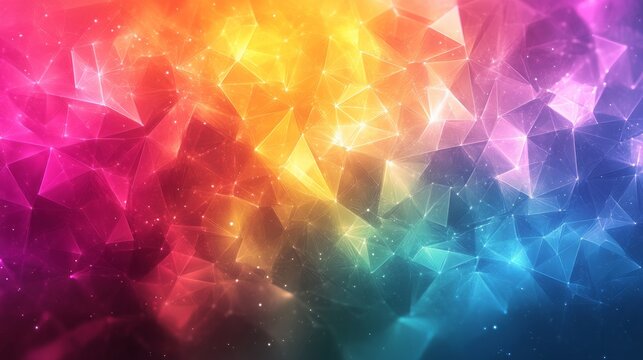 Abstract composition glowing with soft neon hues against a dynamic light background