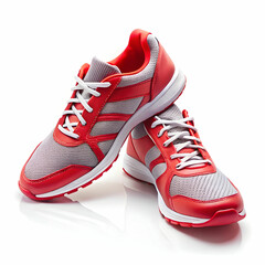 Performance Ready: Sport Shoes Isolated on a White Background