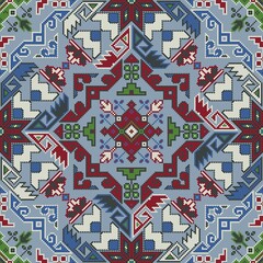 Obraz premium Traditional Georgian folk art embroidery vector pattern
