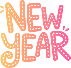 Happy New Year! Festive Lettering.