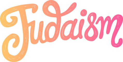 Judaism Hand Lettering.