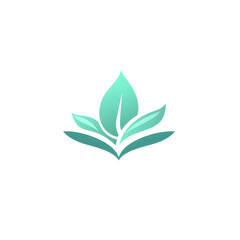 A clean, minimal logo with a leaf and droplet in the center, symbolizing freshness and purity