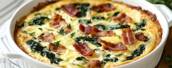 Keto egg muffins with spinach, cheese, and bacon are delicious, healthy breakfast option. These savory muffins are packed with flavor and perfect for meal prep