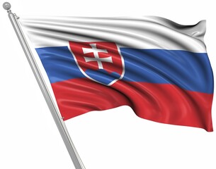 Flag of Slovakia, This is a computer generated and 3d rendered image