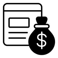 Budgeting Tools line glyph icon