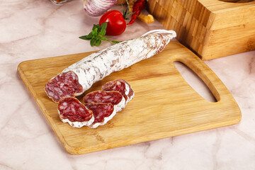 Spanish dry pork sausage Fuet