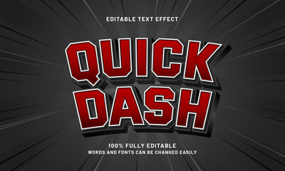 quick dash editable text effects with a speed and flash theme © AlzamAmani