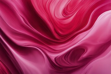 Vibrant abstract image with flowing red and pink textures, AI generated