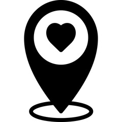 Fototapeta premium pin icon illustration design with solid