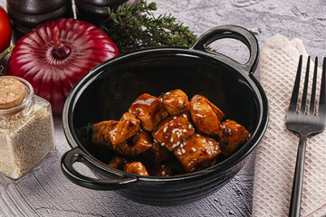 Chicken fillet with soya teriyaki sauce