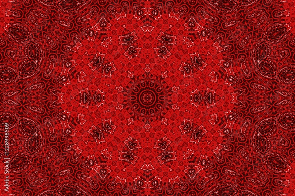 Wall mural background with abstract bright red pattern