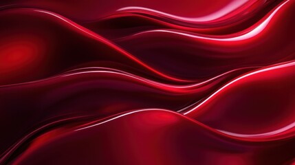 Fototapeta premium Smooth gradient of cherry ruby and dark red hues with delicate shimmering light Festive and romantic atmosphere with subtle glowing lines and highlights