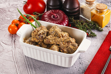 Beef liver with cream sauce
