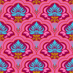 seamless, carpet, geometric, decor, wrapping, leaf, ornament, vintage, decorative, baroque, ornate, antique, tile, classic, print, paper, invitation, fashion, royal, flower, wallpaper, damask, pink