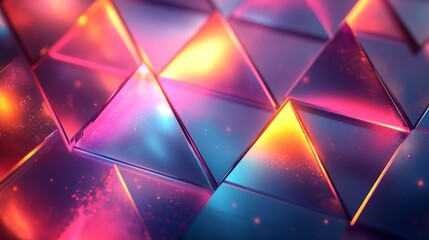 Abstract composition glowing with neon hues against a dynamic light background, featuring an innovative and modern appearance