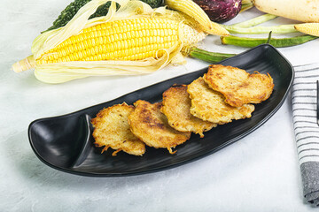 Tasty golden potato hash brown