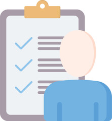 illustration of a clipboard assessment icon