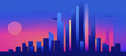 Abstract minimalist wallpaper capturing the essence of real estate objects in simple geometric shapes, AI generated