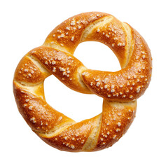 Freshly baked soft pretzel with coarse salt