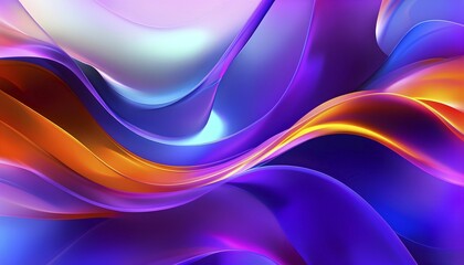 Naklejka premium 3d rendering of colorful abstract changing glass design, AI generated