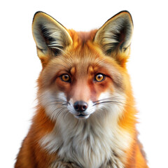 Fototapeta premium Red Fox Isolated on Transparent Background.