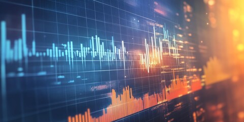 Naklejka premium Exploring Data Visualization: Harnessing Technology for Insightful Analysis and Trends