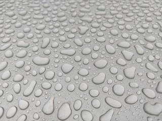 Water droplet on a gray background