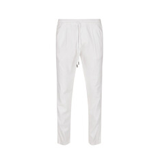 Men's white canvas pants with laces isolated on white background