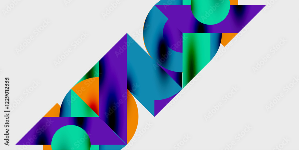 Poster vibrant abstract background circles with smooth gradients, creating a dynamic and modern design. ide
