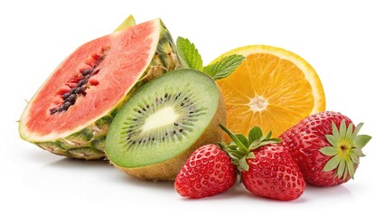 Abstract Fruit Patterns - Organic Shapes & Vibrant Colors