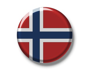 Button badge, flag of Norway