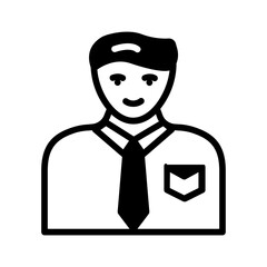 Vector black icon for Professional