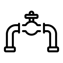 gas pipe Line Icon