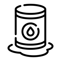 oil spill Line Icon