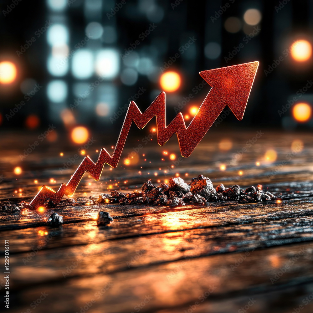 Aufkleber growth and success a visual representation of progress blurry backgrounds