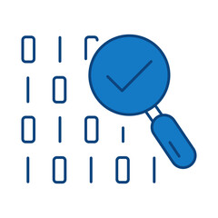 Data Analysis Blue Line Icon. Database Big Data Analytics Server Infographic Pictograms Security Digitalization Processing Editable Stroke Vector Icon