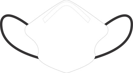 White mask KN95 protect PM 2.5