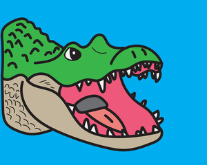 Cartoon Alligator Head