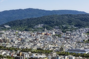 Obraz premium View from the Kyoto Tower, Honshu Province, Japan, Asia
