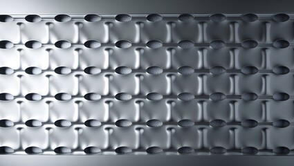 Obraz premium Silver Metal Texture with Dots: A silver metal surface with a pattern of raised dots is shown, highlighting the texture and pattern
