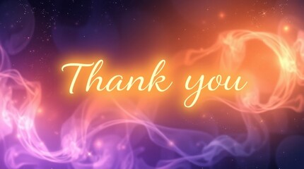 Fototapeta premium A thank you card emanating an ethereal spiritual vibe