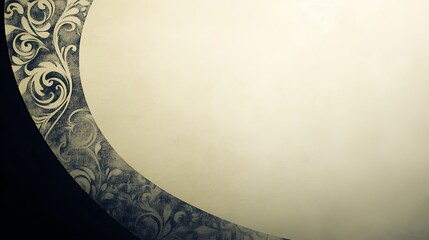 Elegant Floral Design Background With Beige And Dark Tones